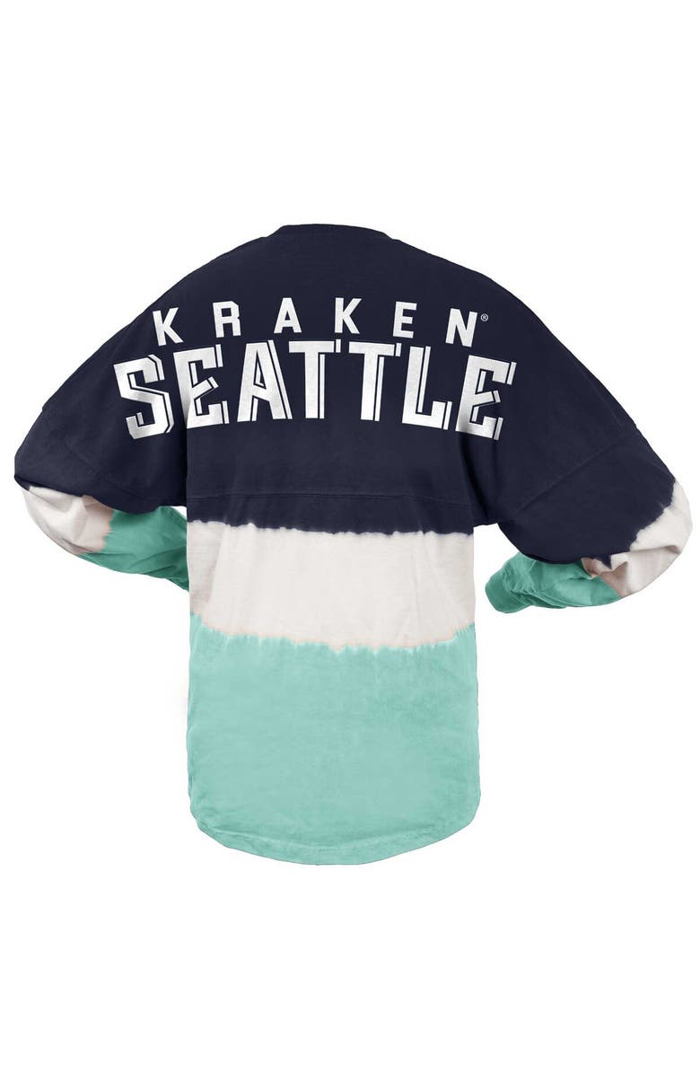 SPIRIT JERSEY Women's Spirit Jersey Blue/Light Blue Seattle Kraken Ombre Long Sleeve T-Shirt, Alternate, color, 