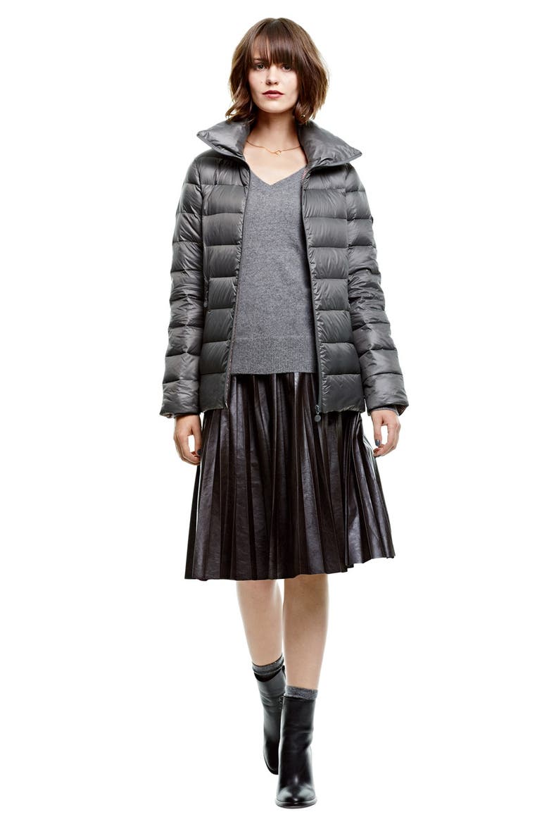 Packable Goose Down Puffer Coat, Alternate, color, SHADOW