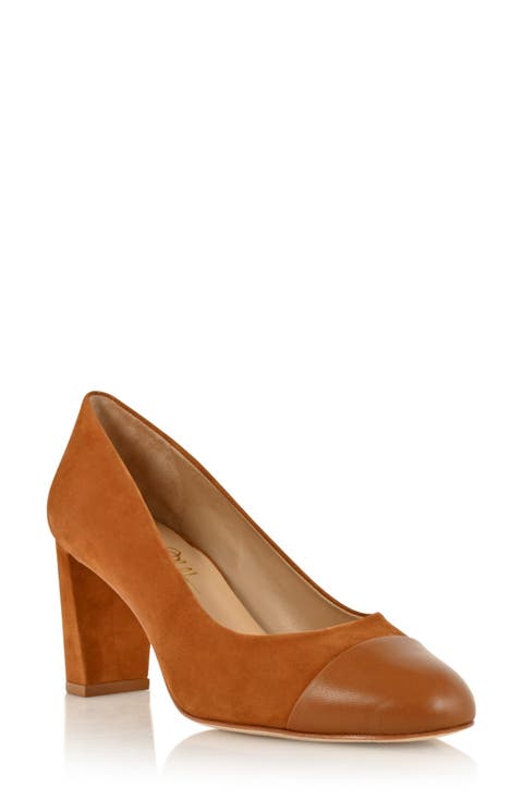 Sandra Cap Toe Leather Pump (Women)