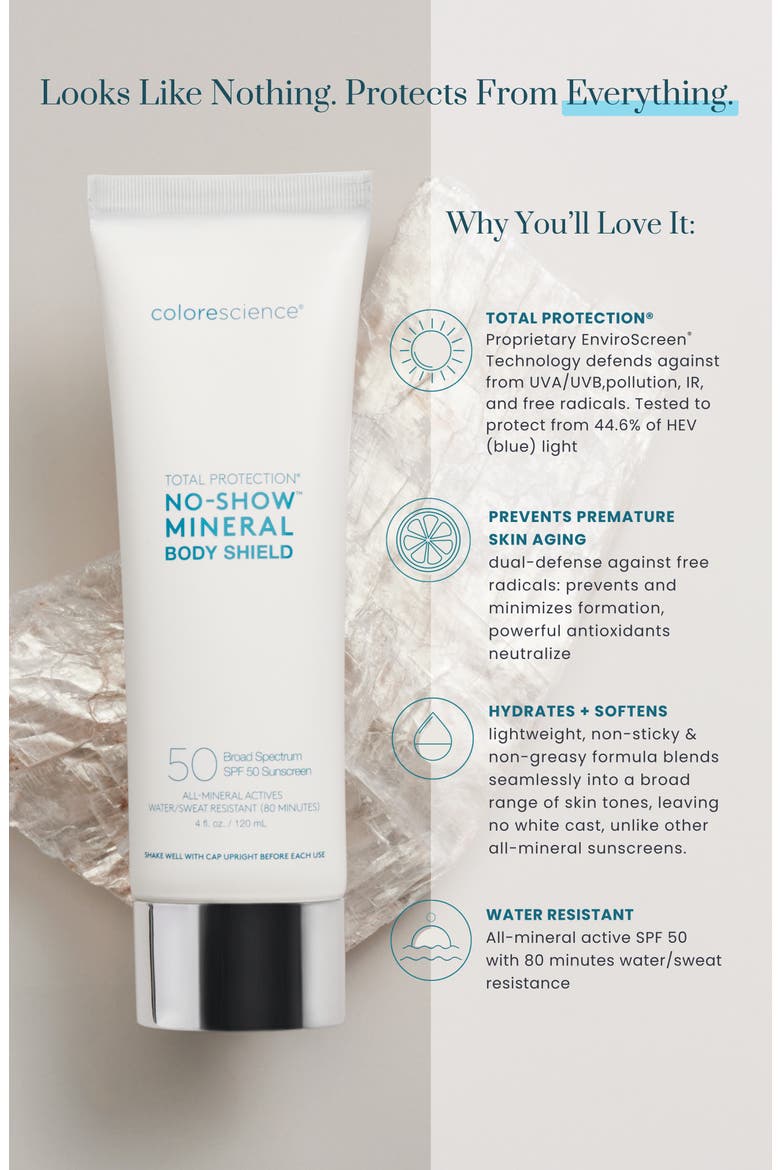 No-Show Mineral Body Sunscreen SPF 50, Alternate, color, NO COLOR