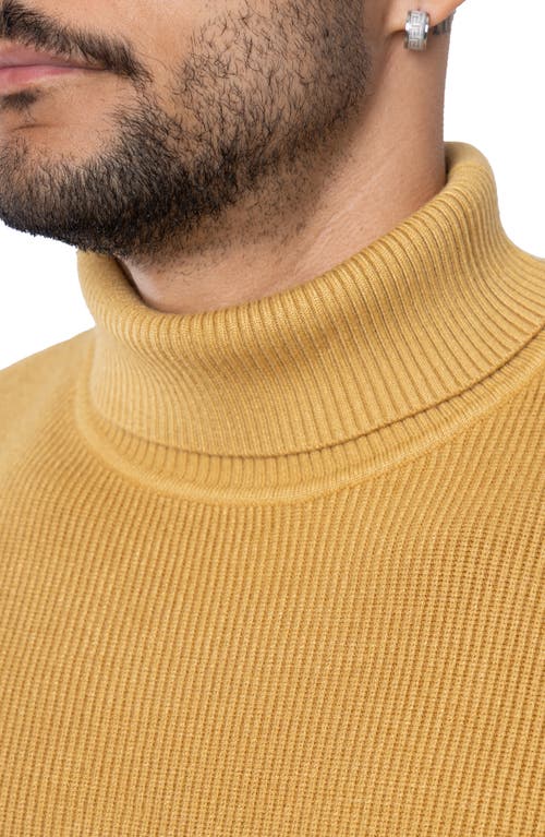 Spring + Mercer Ribbed Turtleneck Sweater In Copper