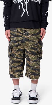 mnml Ultra Baggy Tiger Camo Cargo Shorts