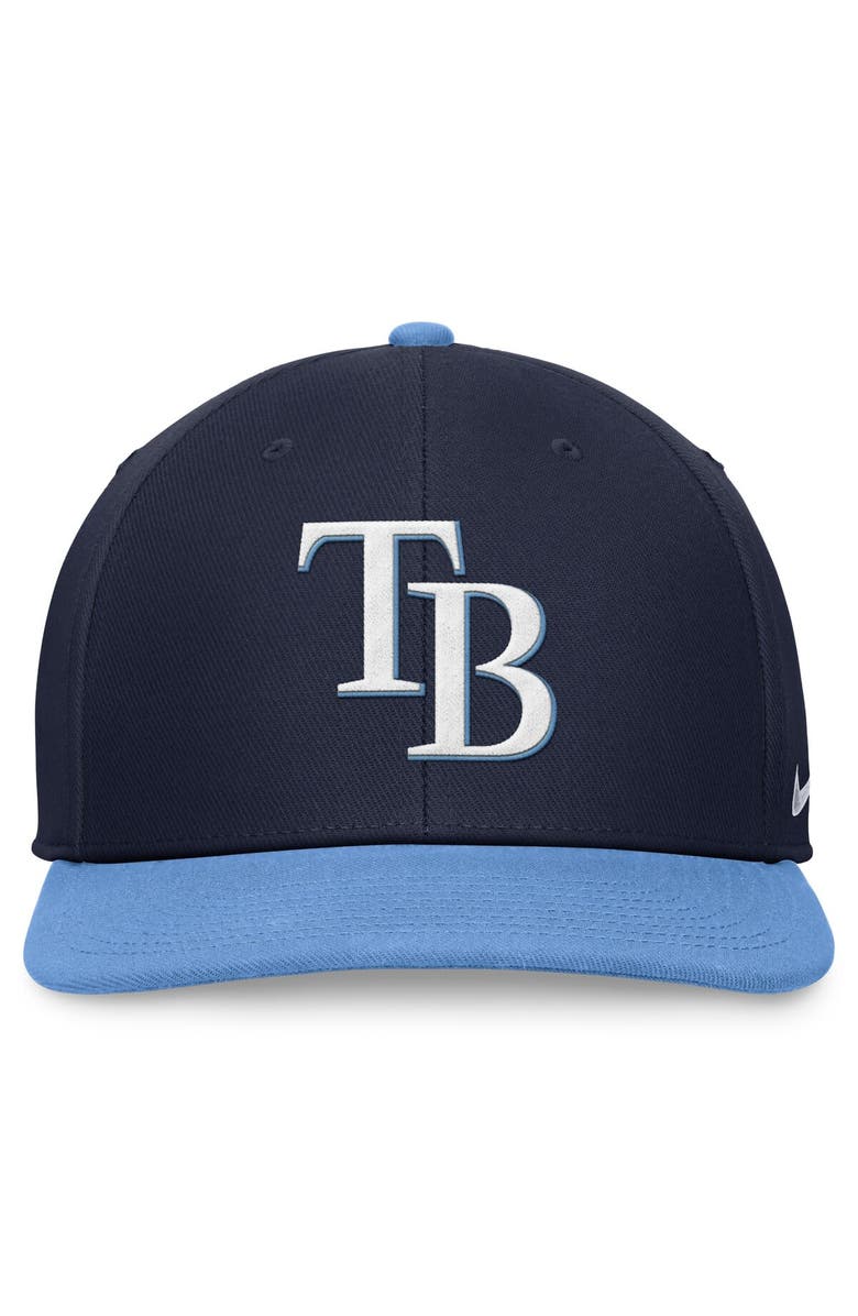 Nike Men's Nike Navy/Light Blue Tampa Bay Rays Evergreen Two-Tone Snapback Hat, Alternate, color, Navy