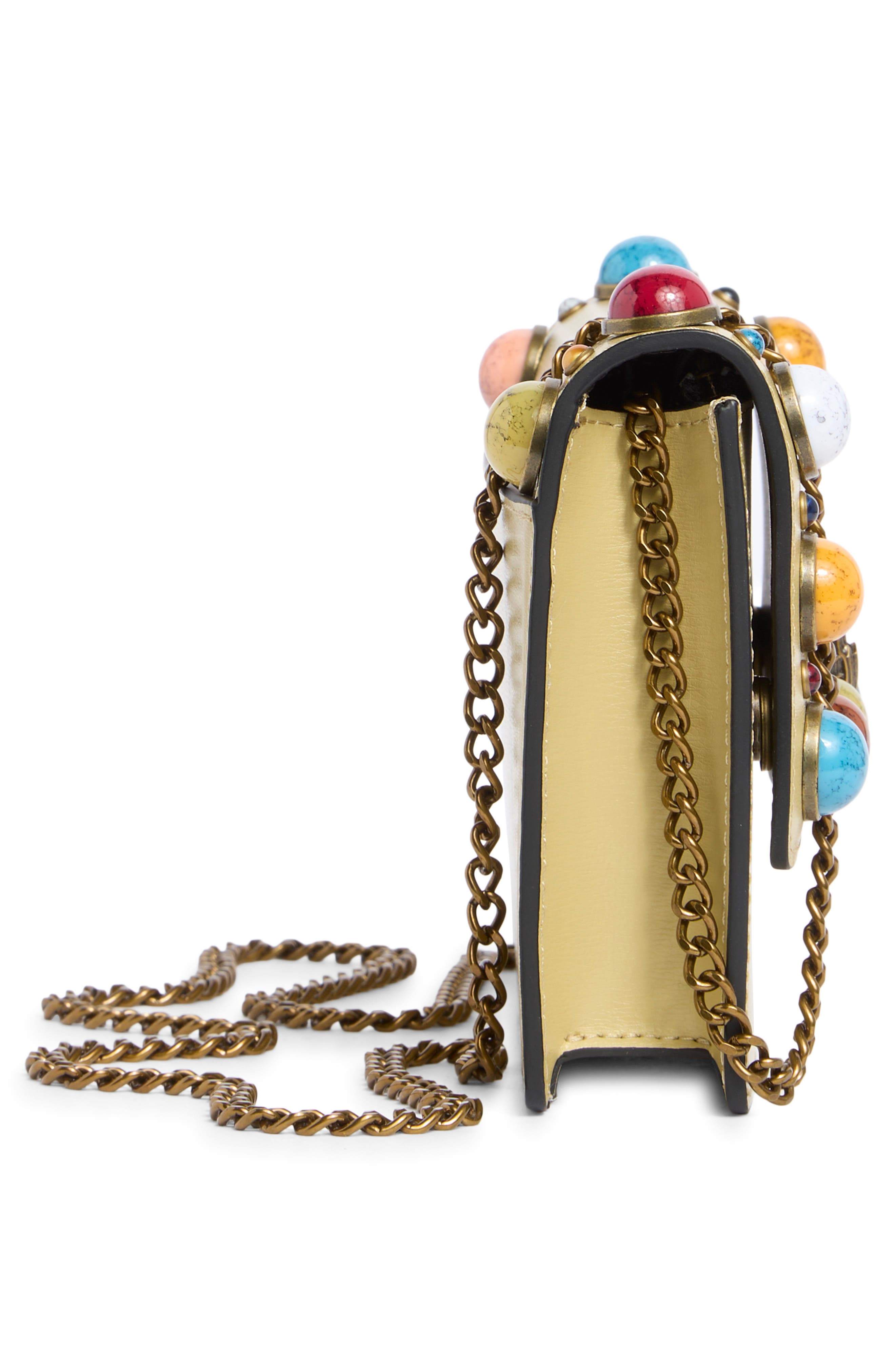 Kurt Geiger London Extra Mini Shoreditch Studded Crossbody Bag, Alternate, color, Beige Comb