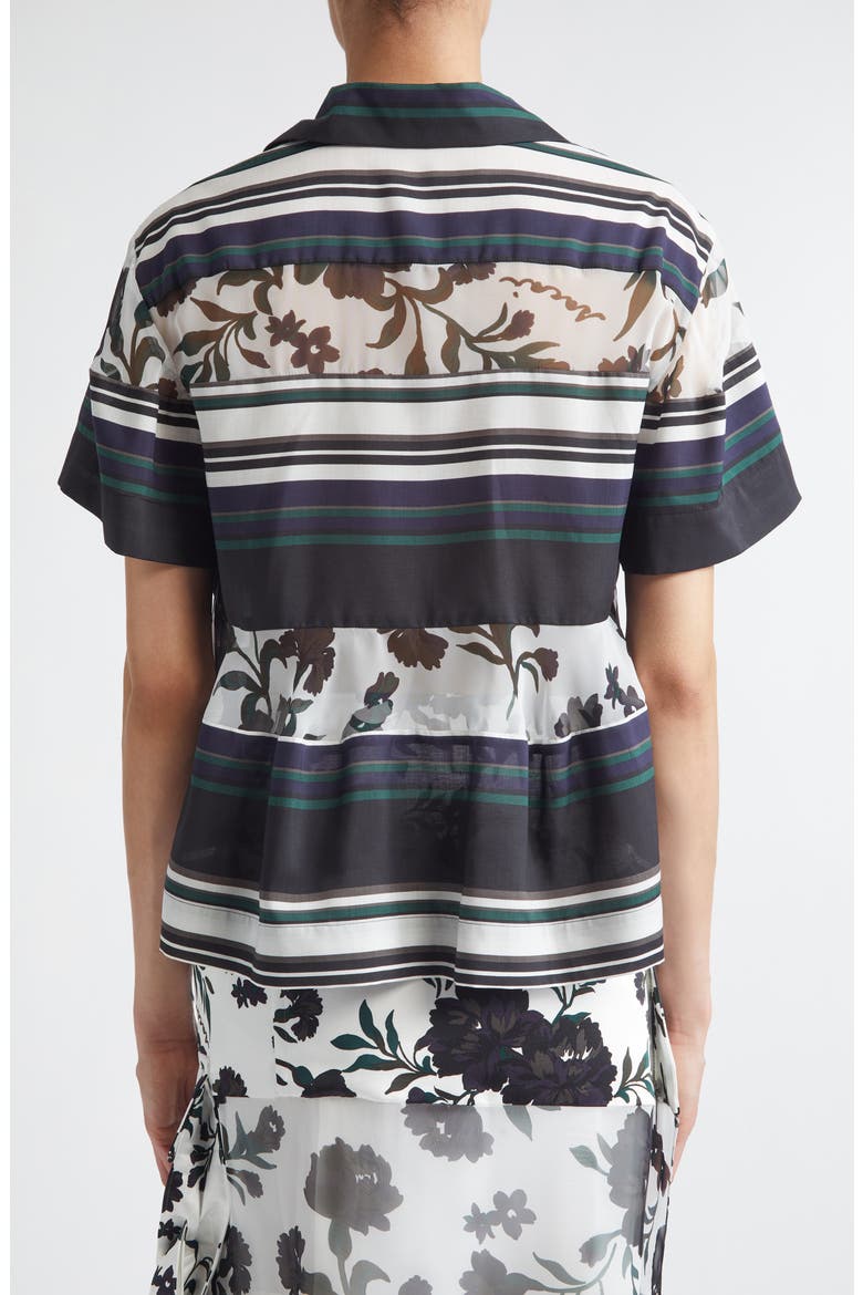 Pattern Mix Short Sleeve Button-Up Shirt, Alternate, color, WHITE MULTI