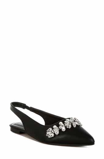 LONDON RAG Adhara Rhinestone Embellished Slingback Flat