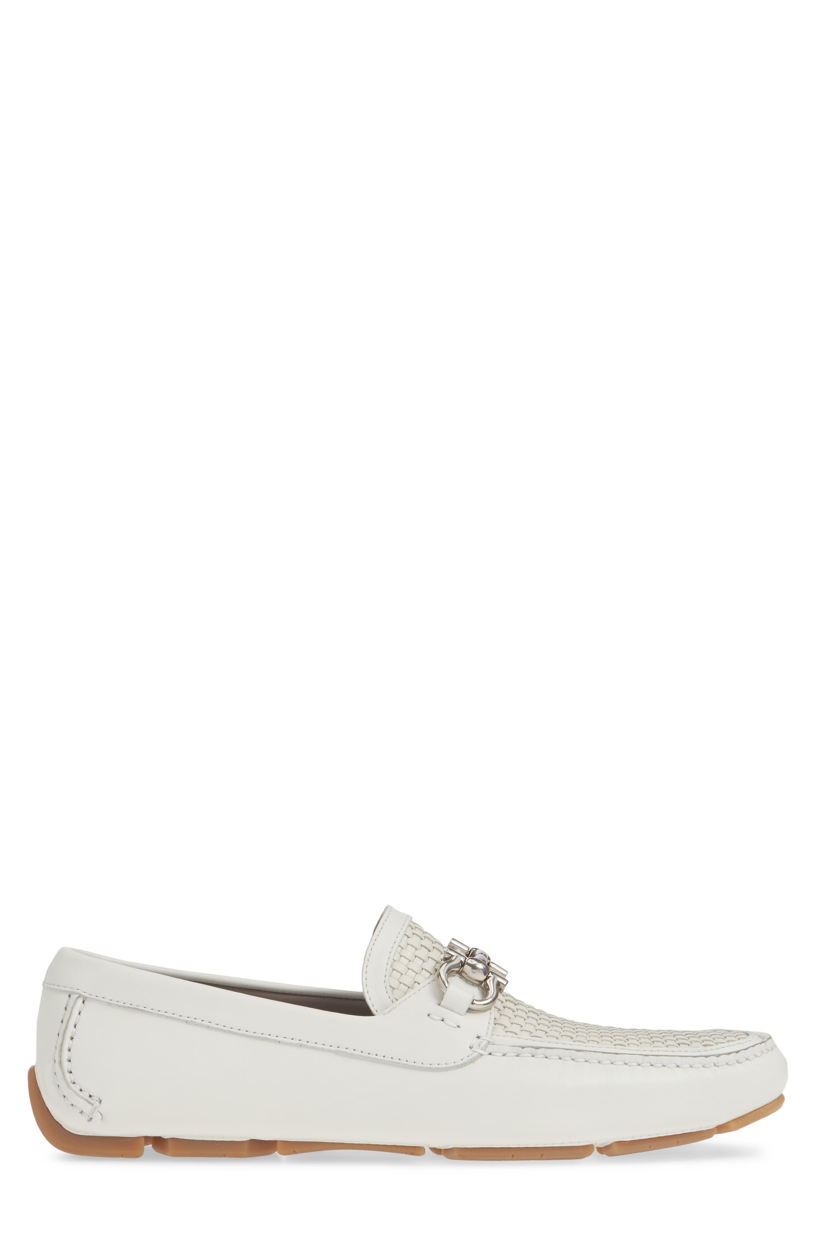 Salvatore Ferragamo Parigi Bit Driving Moccasin, Alternate, color, WHITE INTENSE