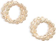 Nashelle Beaded Circle Stud Earrings