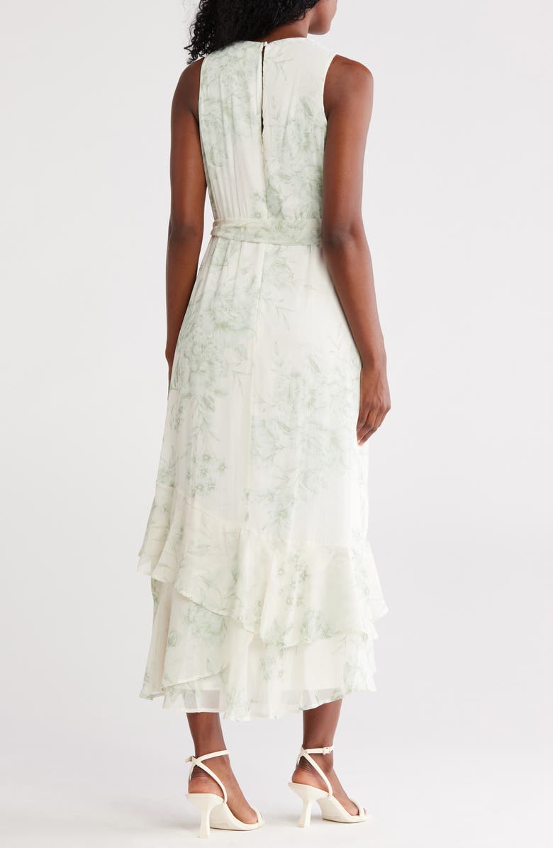 Calvin Klein Floral Sleeveless Chiffon High-Low Dress | Nordstromrack