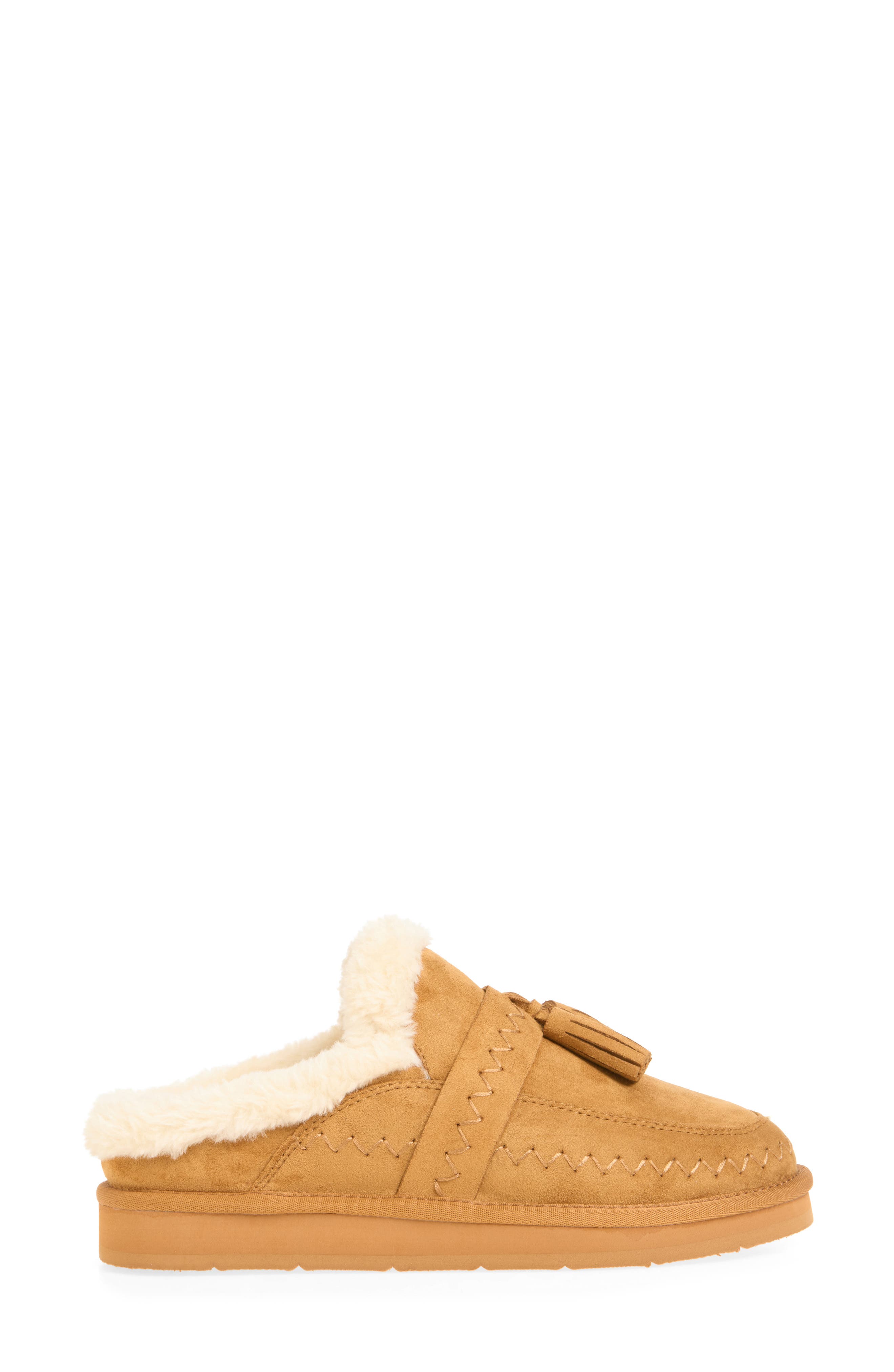 Flory Faux Shearling Clog, Alternate, color, TAN CHESTNUT