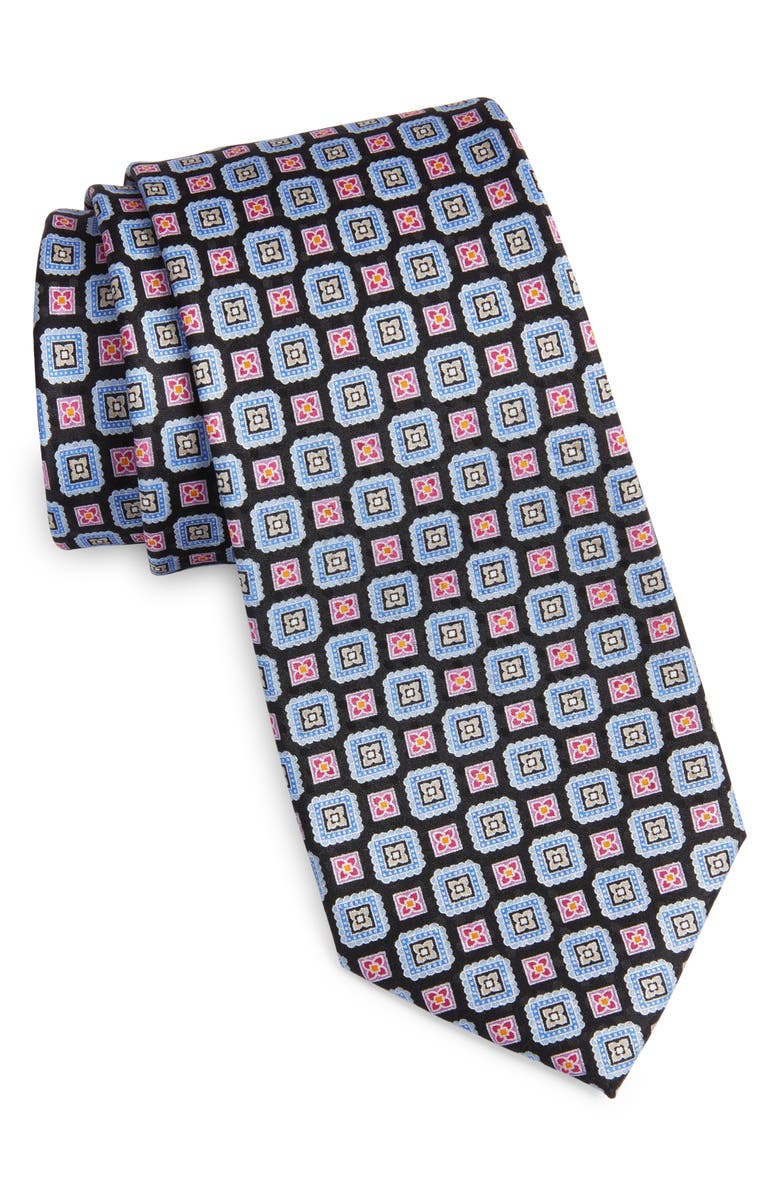 Nordstrom Neat Floral Silk Tie, Main, color,