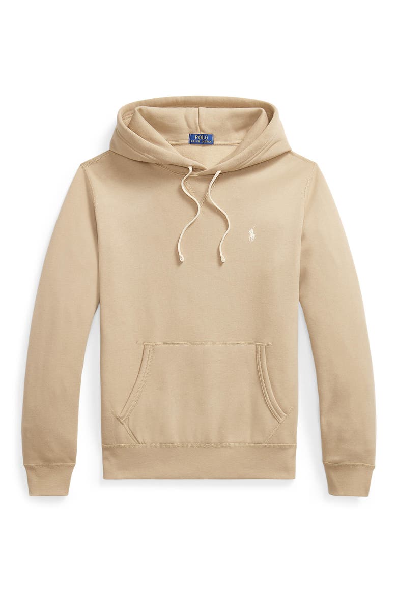 Pony Logo Fleece Hoodie, Alternate, color, KHAKI