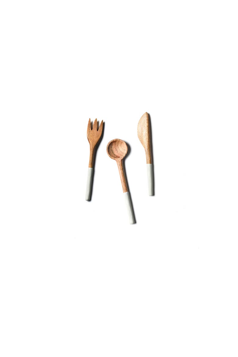 Stellar Fundamental Wood Appetizer Utensils Set, Main, color, Grey