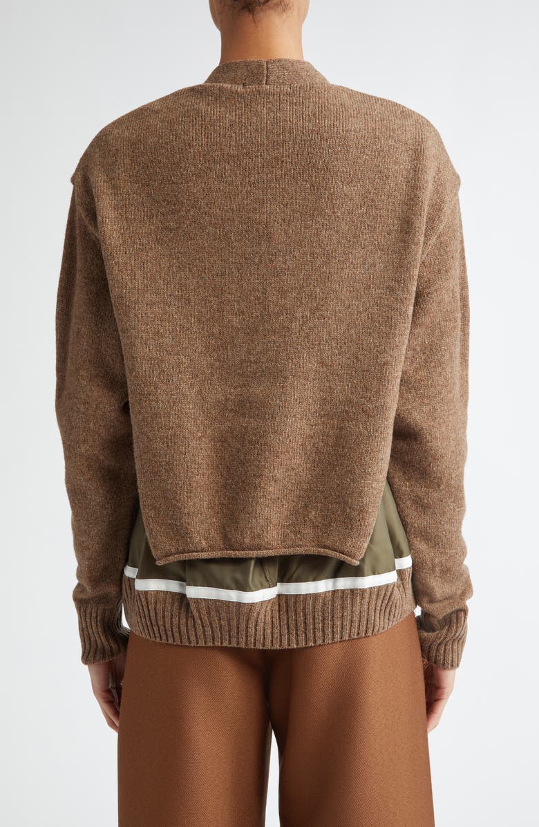 Undercover Spliced Mixed Media Cardigan, Alternate, color,