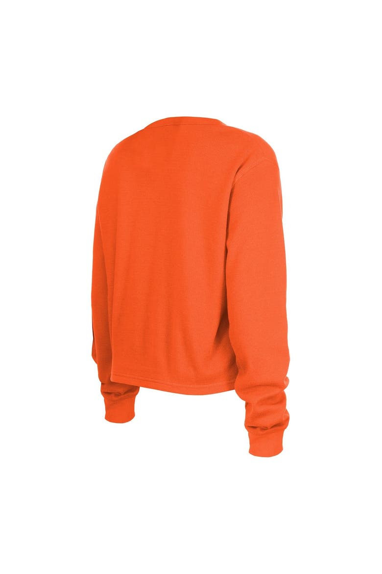 Women's New Era  Orange Cincinnati Bengals Thermal Crop Long Sleeve T-Shirt, Alternate, color, Orange