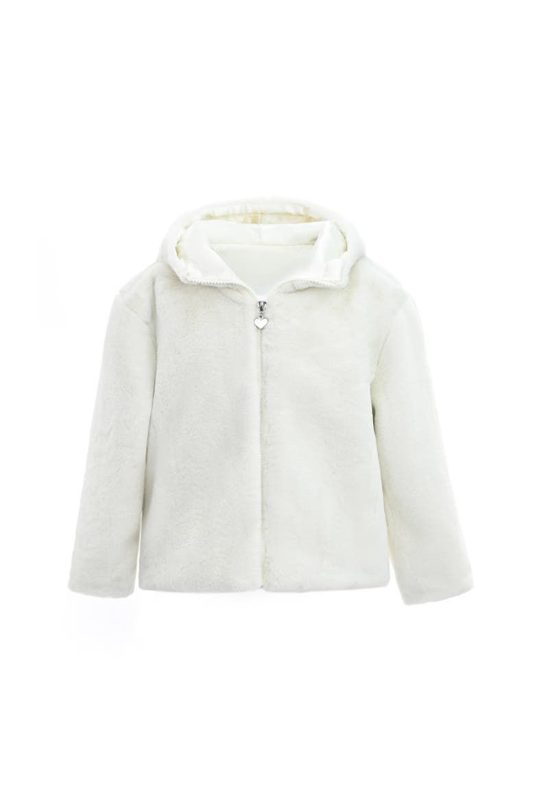 Plush Hooded Jacket, Main, color, Ivory