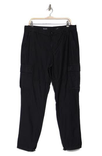Ag Relaxed Tapered Cargo Pants In Sulfur Pure Black