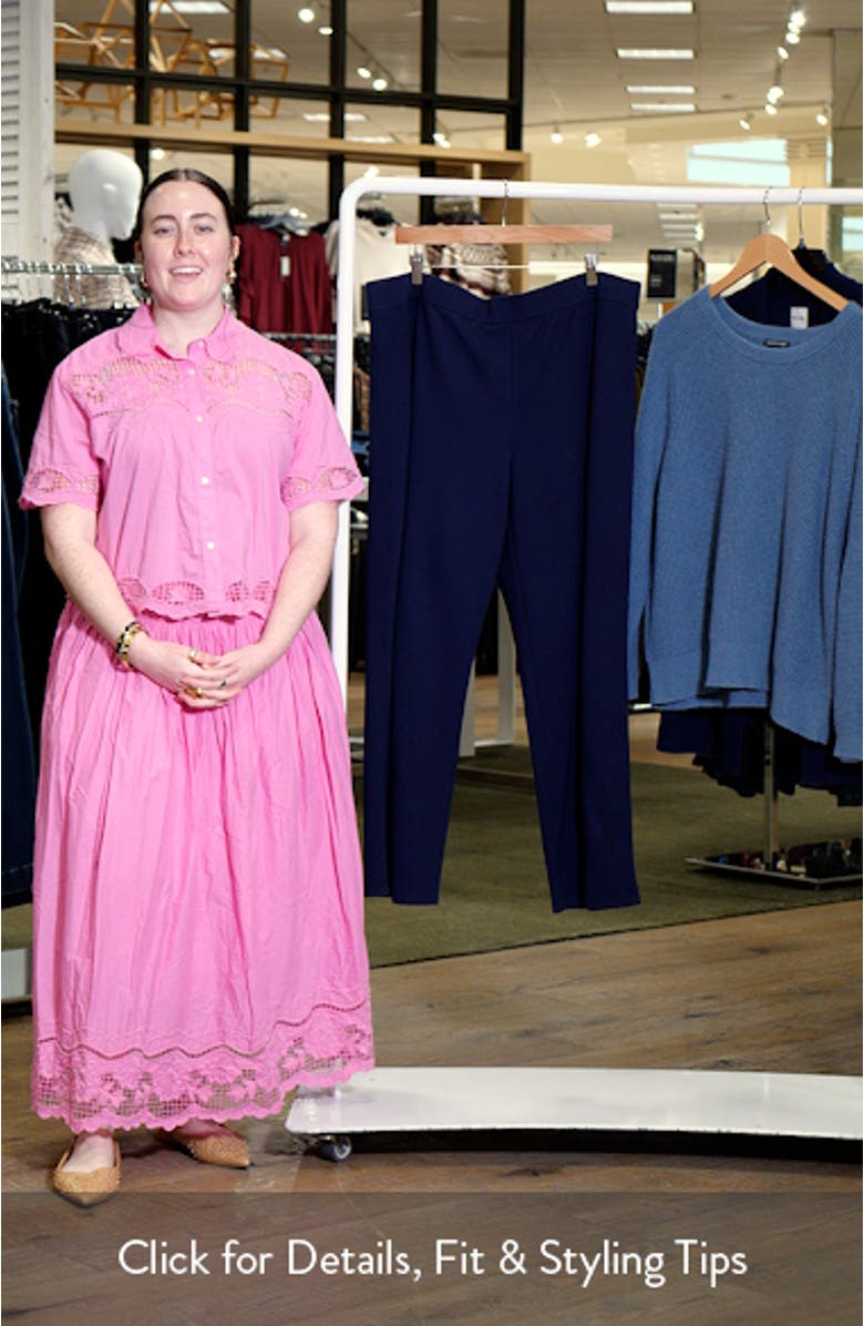 Double Knit Ankle Straight Leg Pants, sales video thumbnail