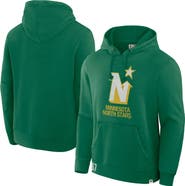 FANATICS Men's Fanatics Kelly Green Minnesota North Stars Decades Collection Tradition Fleece Pullover Hoodie