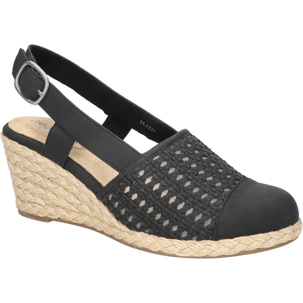 EASY STREET EASY STREET TAFFY SLINGBACK ESPADRILLE WEDGE SANDAL