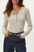 Michael Stars Minnie Ribbon Accent Henley