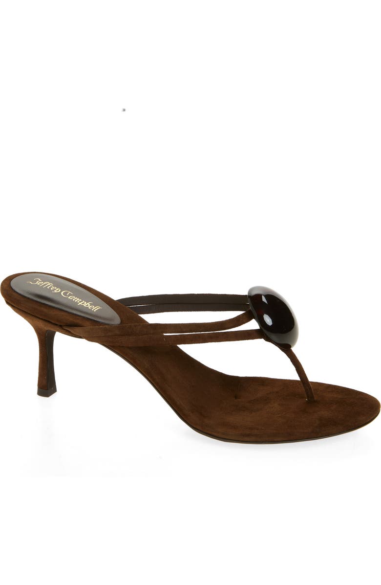 Jeffrey Campbell Nimora Slide Sandal, Main, color, Brown Suede Combo