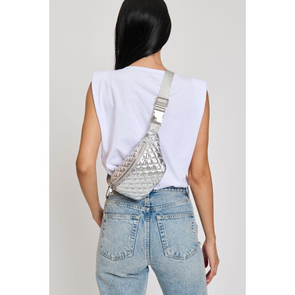 MODA LUXE Ariana Belt Bag, Alternate, color, Silver