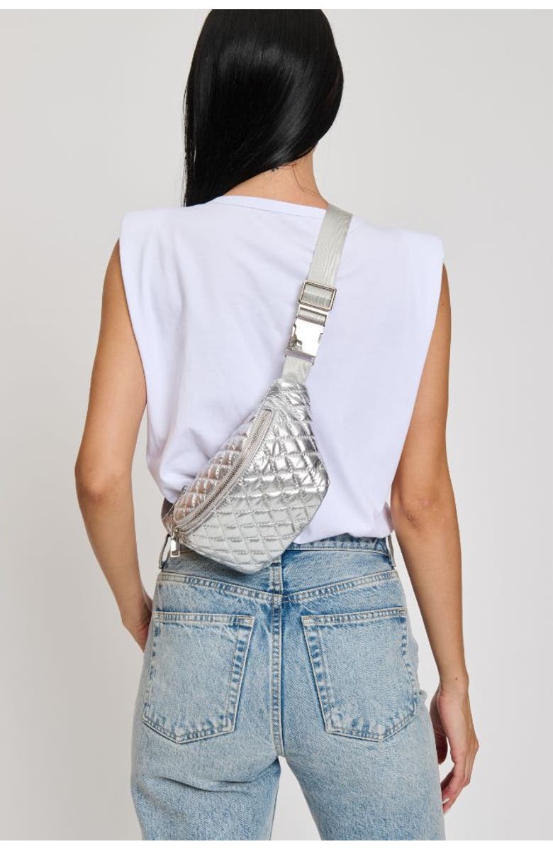 MODA LUXE Ariana Belt Bag, Alternate, color, Silver