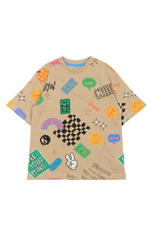 THE NEW Kids' Pete Organic Cotton T-Shirt in Light Taupe  product