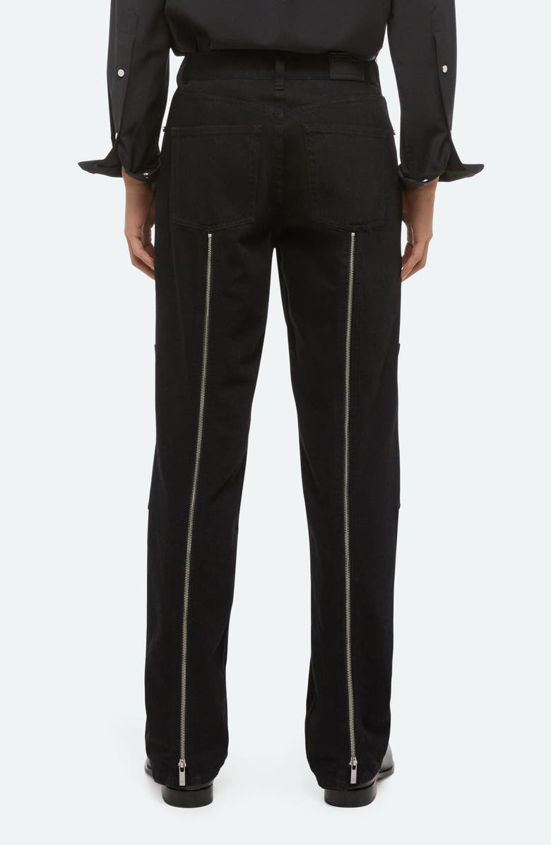 Helmut Lang Exposed Back Zip Detail Carpenter Jeans, Alternate, color, Rinsed Black - Aa5