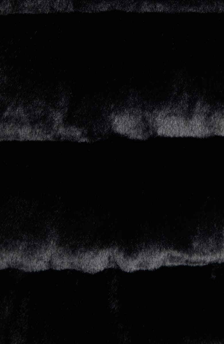 Moncler Andronne Embellished Faux Fur Down Jacket, Alternate, color, Black