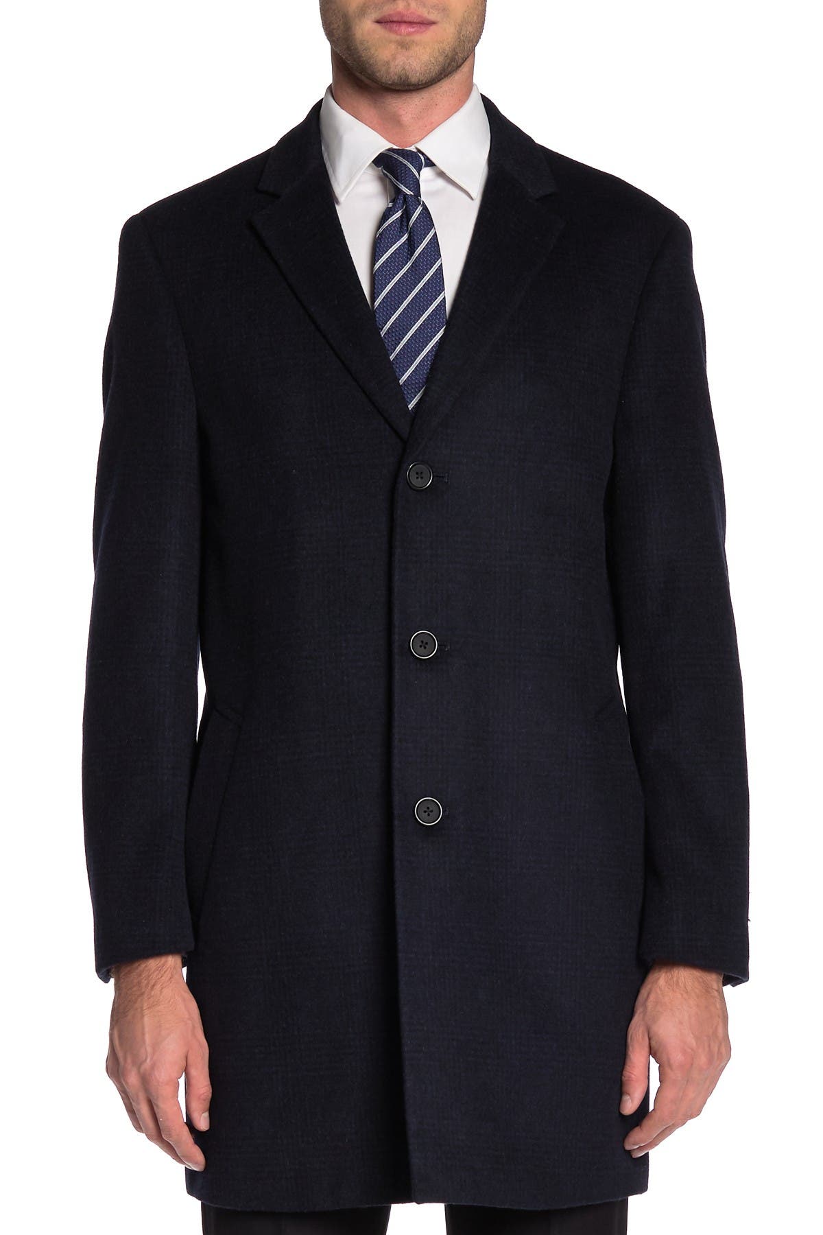 Hart Schaffner Marx Hanover Plaid Three Button Notch Lapel Coat (Men ...