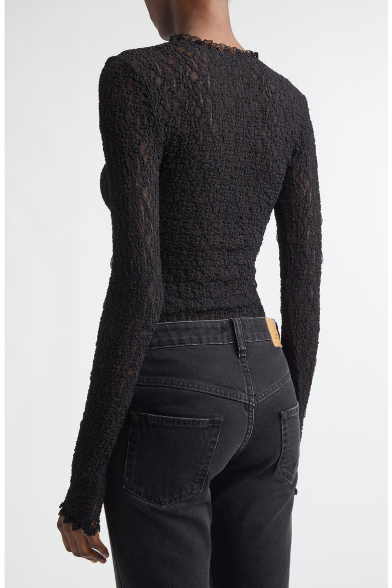 Brany Stretch Lace Top, Alternate, color, BLACK