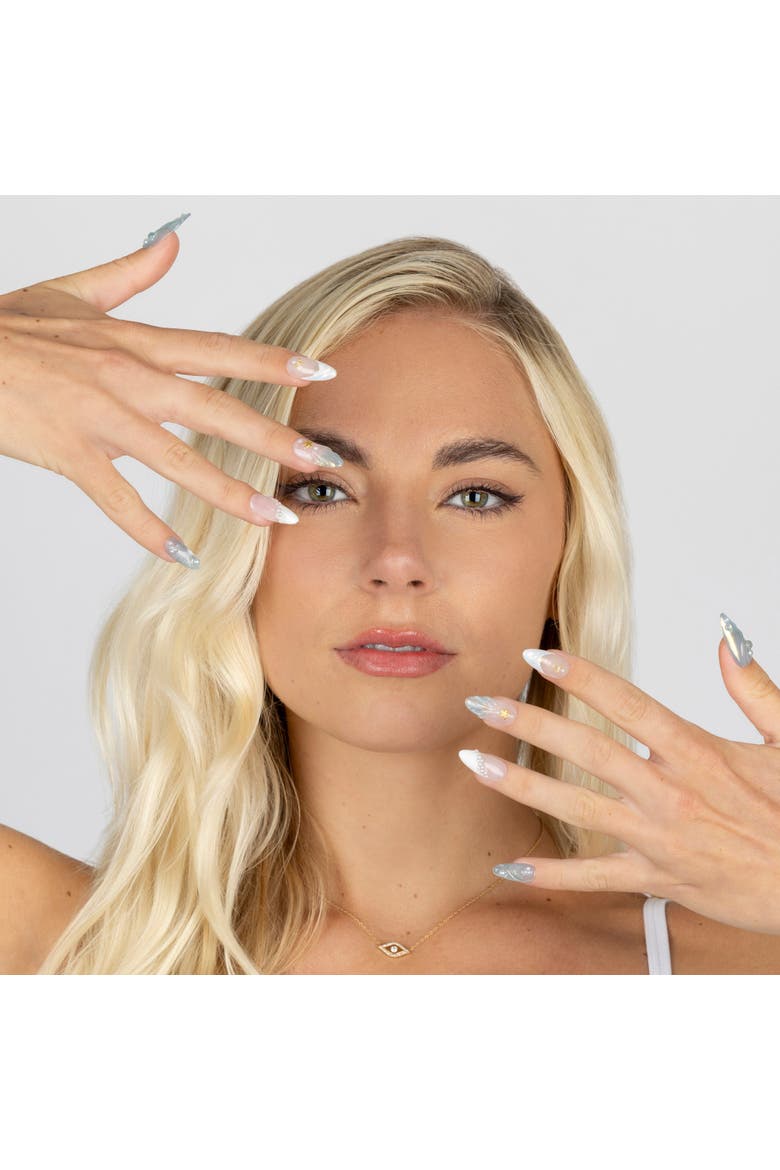 Starry Dreams Luxury Handmade Press on Nails, Alternate, color, Soft Blue