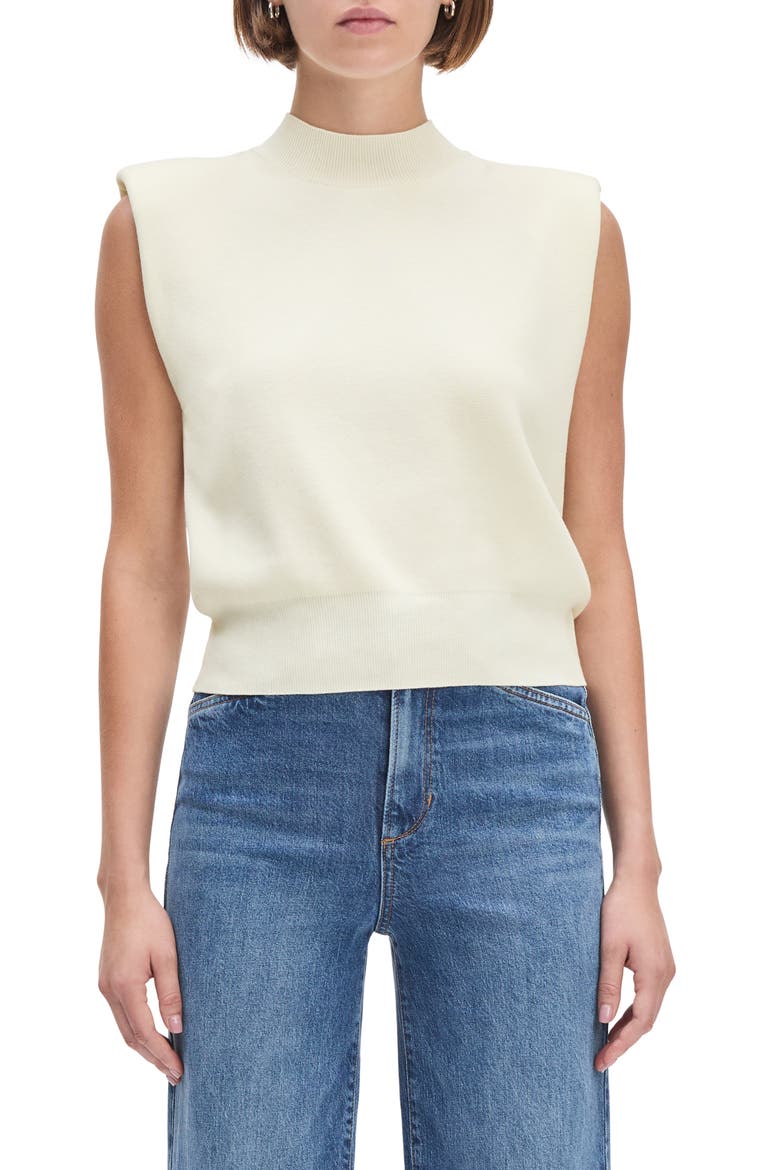 The Whitney Sleeveless Knit Crop Top, Main, color, IVORY