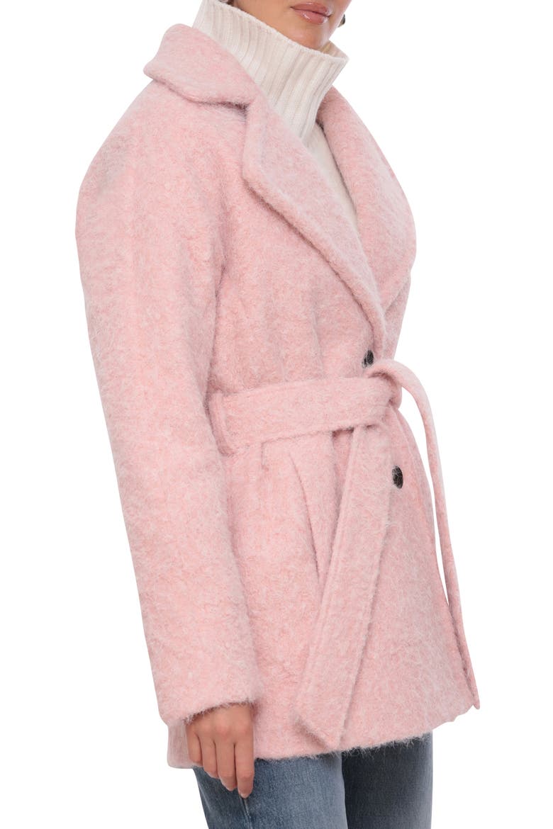 Cozy Cocoon Belted Coat, Alternate, color, PETAL