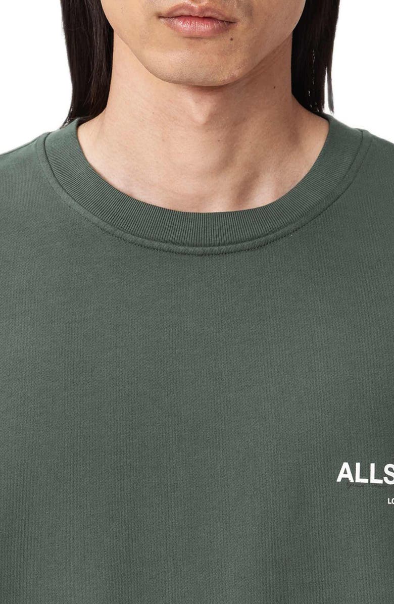 AllSaints Halcyon Oversize Cotton Crewneck Sweatshirt, Alternate, color, Garnet Green