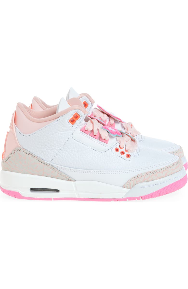 Jordan Kids' Air Jordan 3 Retro Basketball Sneaker, Alternate, color, Pearl Pink/ Hyper Orange
