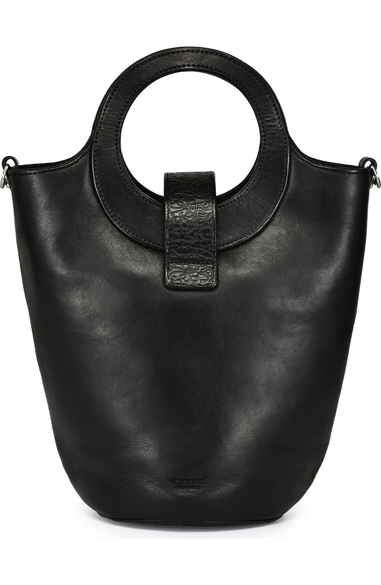 OLD TREND Lily Genuine Leather Structured Everyday Bucket Crossbody, Alternate, color, Black