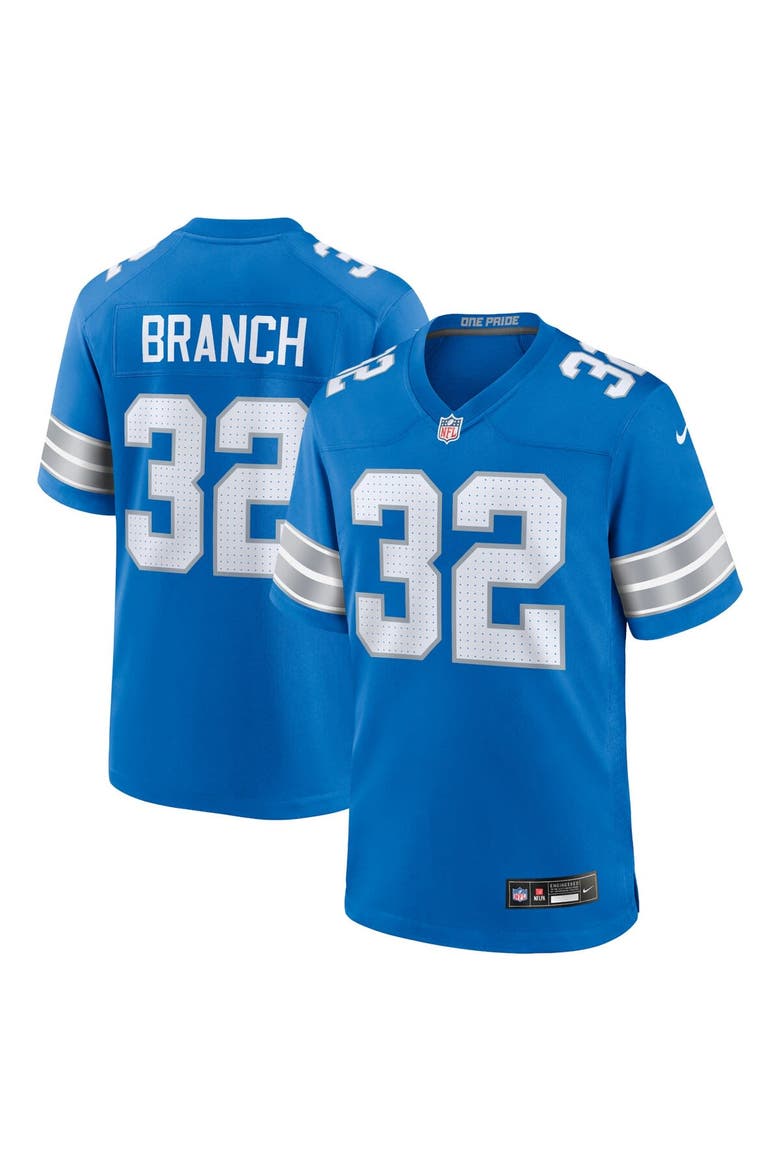 Men's Nike Brian Branch Blue Detroit Lions Game Jersey, Main, color, Blue