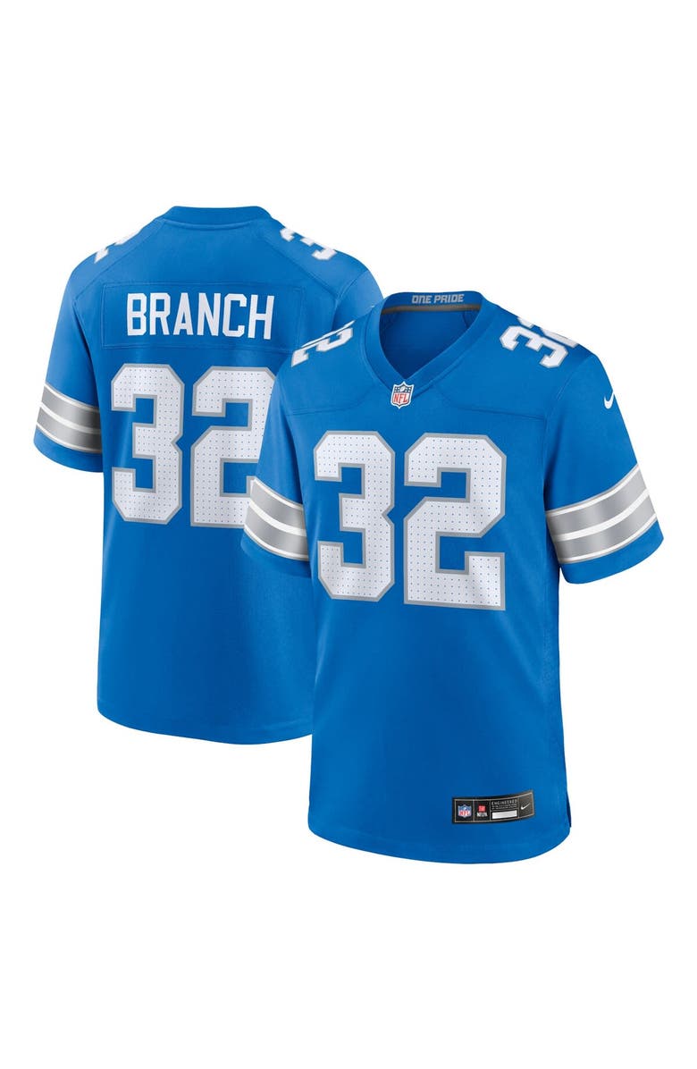Nike Men's Nike Brian Branch Blue Detroit Lions Game Jersey, Main, color, Blue