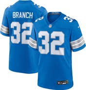Nike Men's Nike Brian Branch Blue Detroit Lions Game Jersey