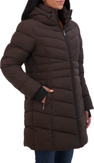 Water Resistant Hooded Long Puffer Jacket