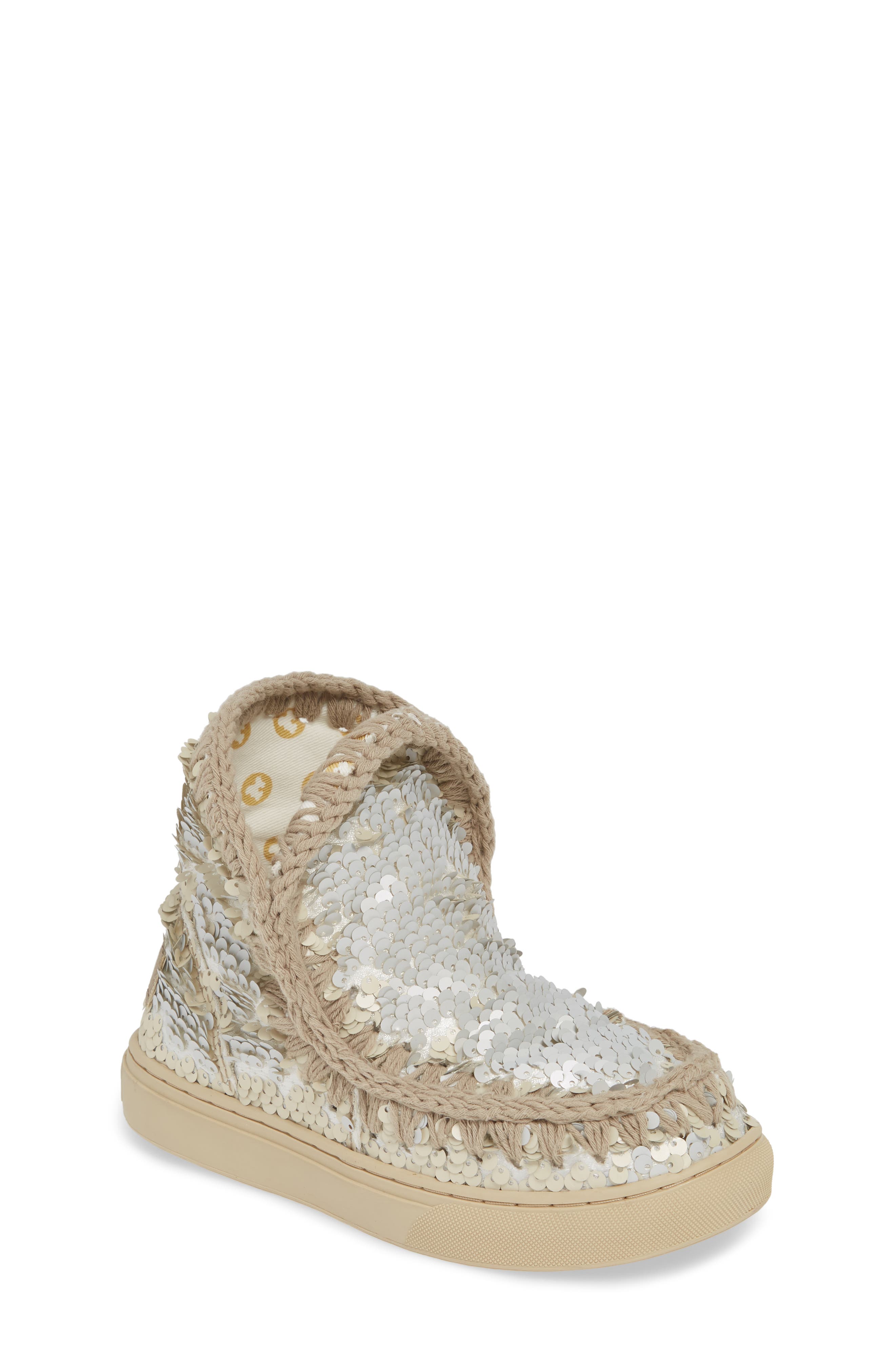Mou Sequin Sneaker Boot, Alternate, color, 