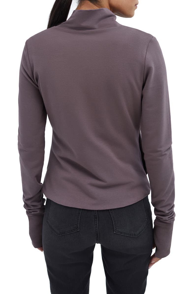 Marcella Hoyt French Terry Jacket, Alternate, color, Anthracite