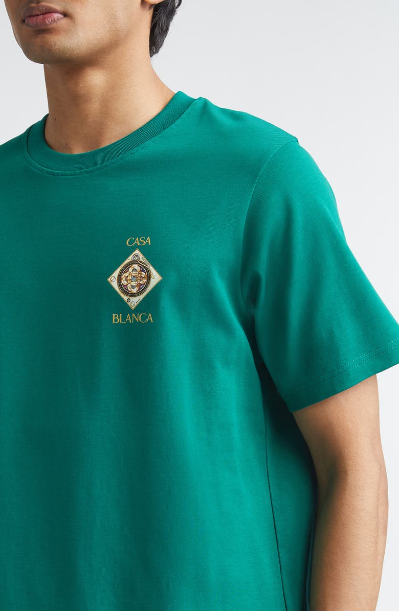 Casablanca Plafond Orne de Musique Graphic T-Shirt, Alternate, color, Evergreen Jersey