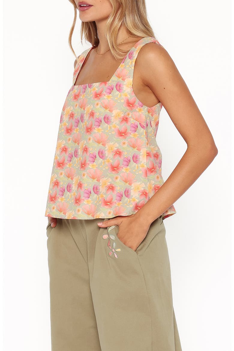 Talyn Button Back Top, Alternate, color, SAGE WILDFLOWER