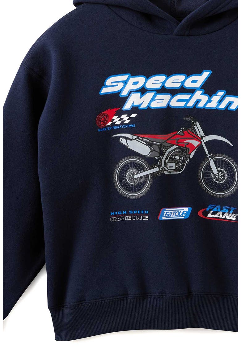 Kid's Sammy Box Fit Hoodie, Alternate, color, Squid Ink Speed Machine