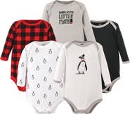 Hudson Baby Soft Cotton Long-Sleeve Infant Bodysuit Bundle