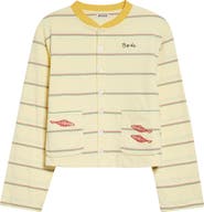 Bode Summertime Stripe Cotton Cardigan